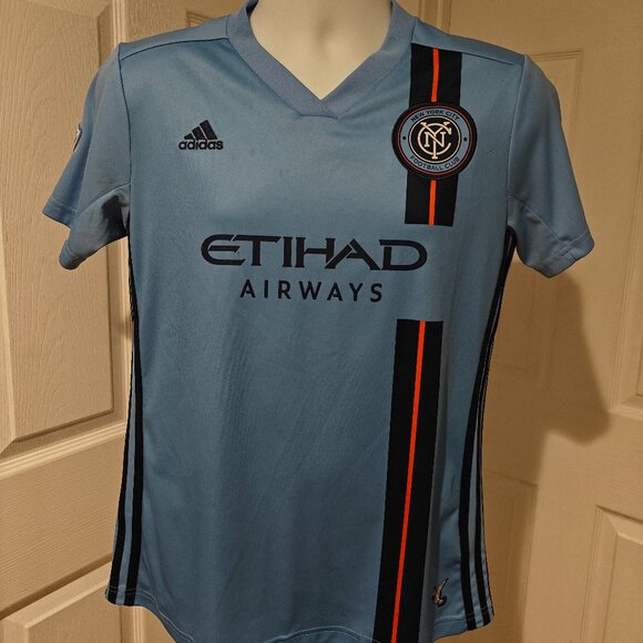 Adidas New York City FC 2019/20 Home Jersey NYCFC Mens M Soccer MLS *Stains* - Picture 1 of 16